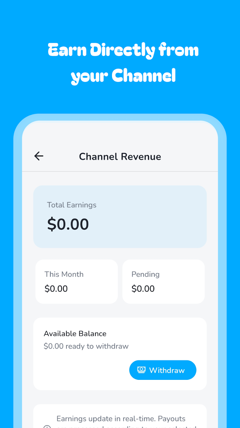Earn from your channel